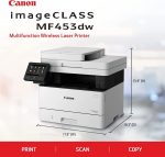 Canon imageCLASS MF455dw - All in One, Duplex, Wireless Laser Printer with 3 Year Warranty - Image 2